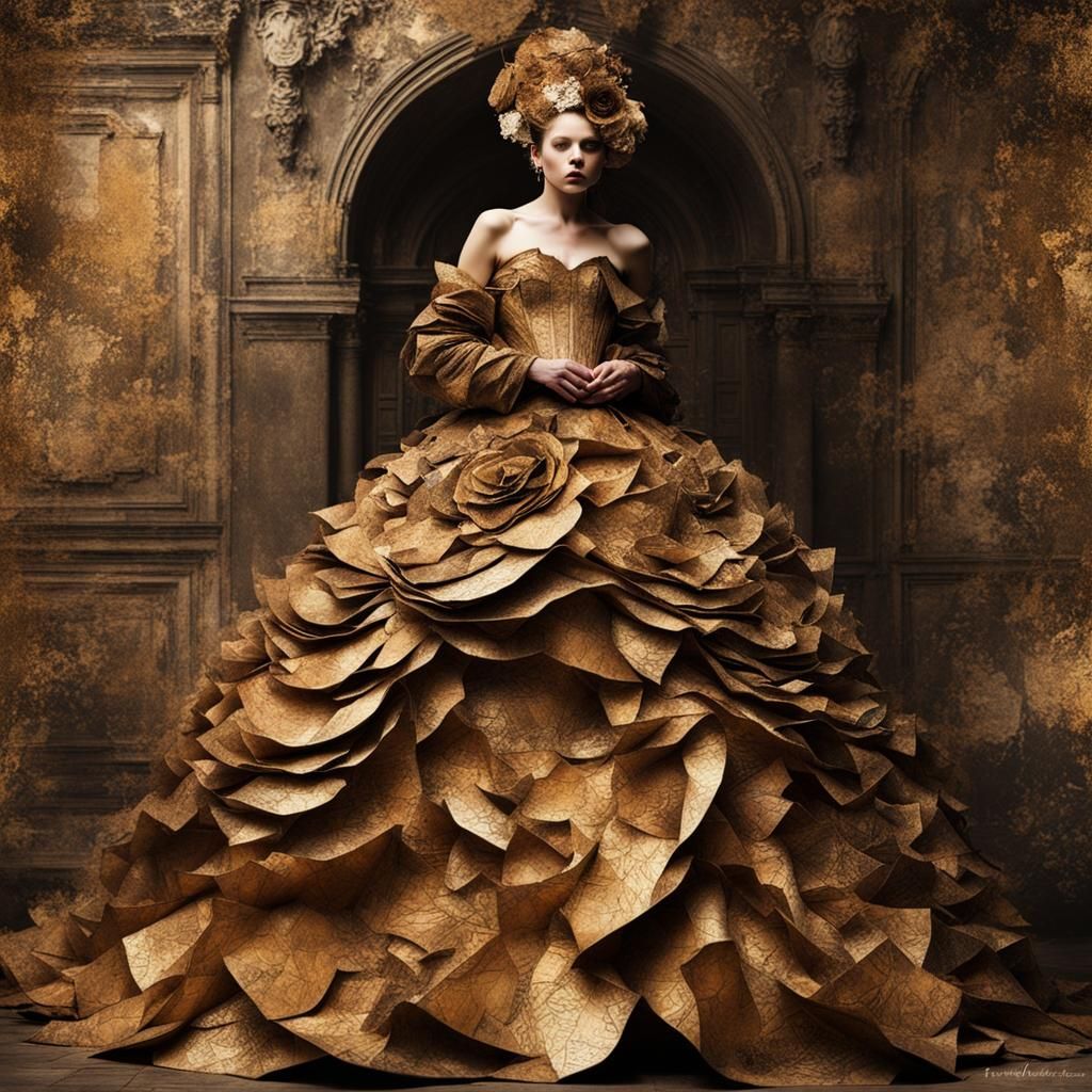 Bronze ball gown best sale