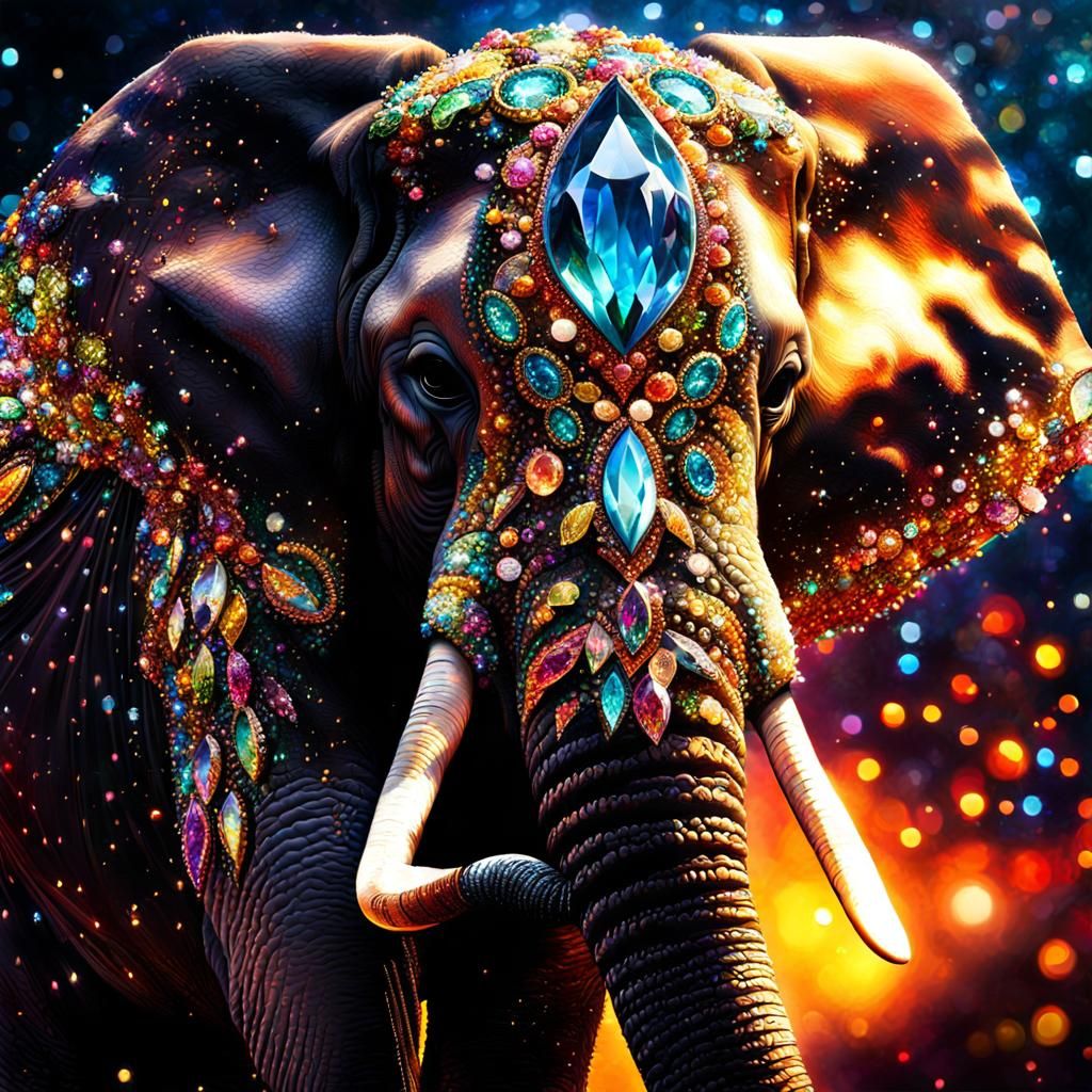 Jeweled elephant on sale