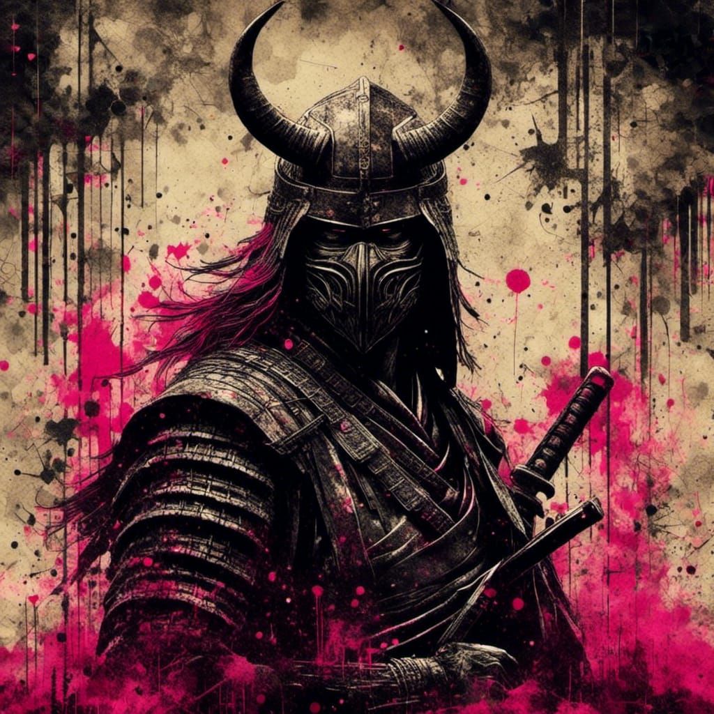 <lora:MixedMediYum:1.0> Samurai. Darkness. Sinister