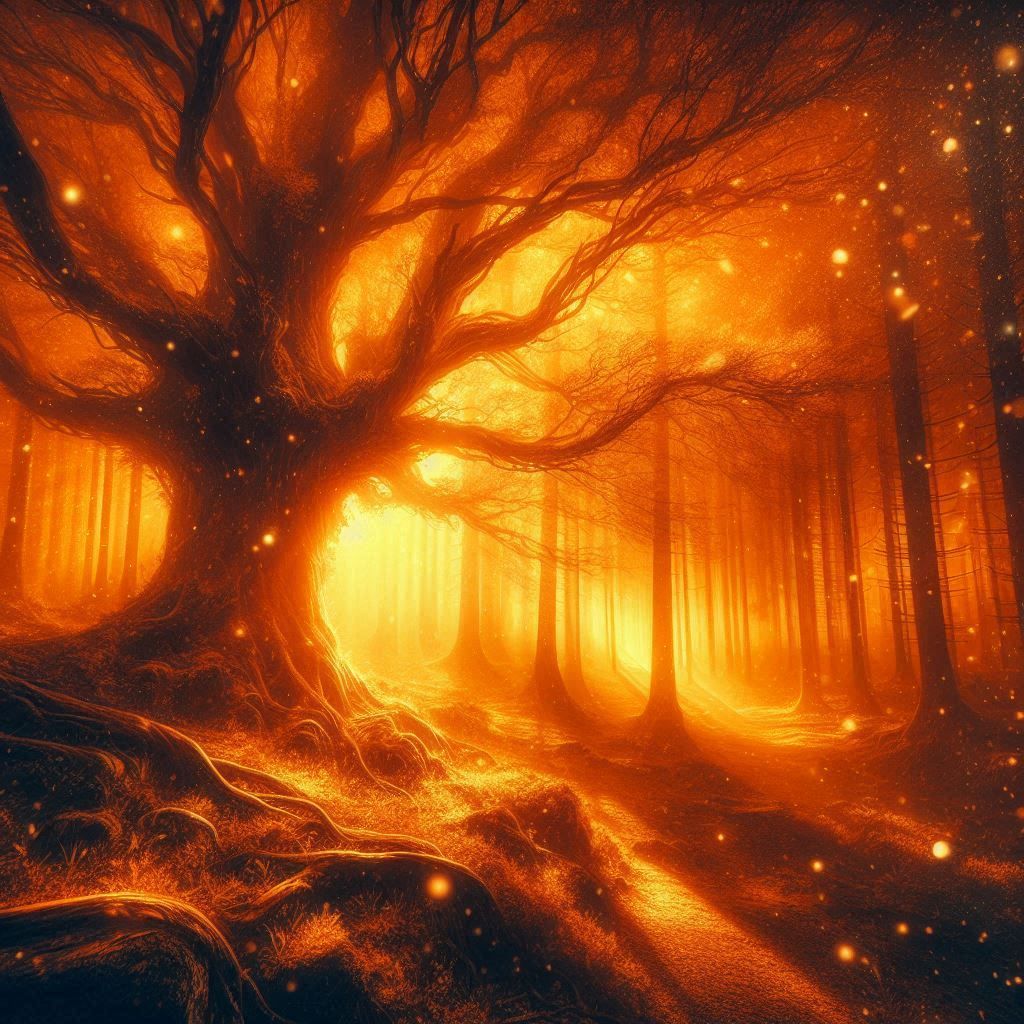 Fiery woods