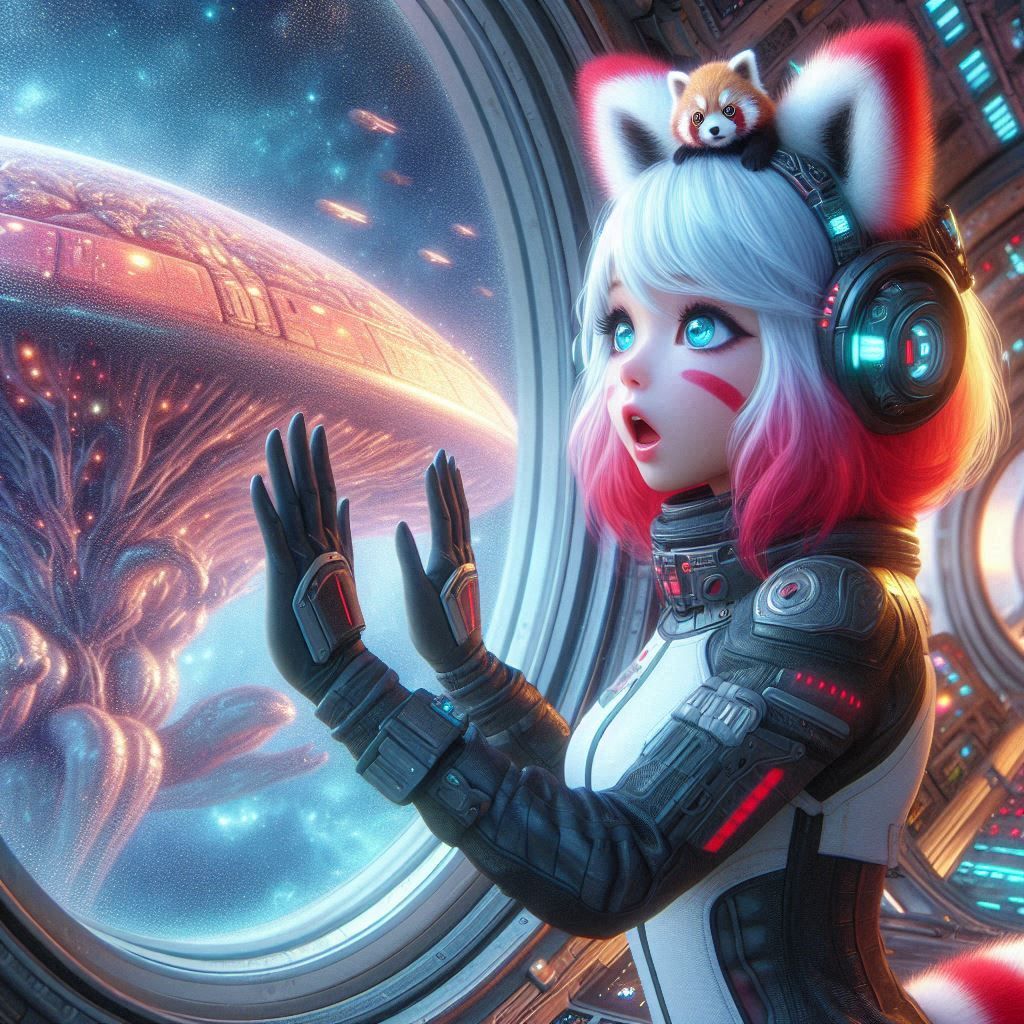 Jaybe and Little Monji observe a strange living ship