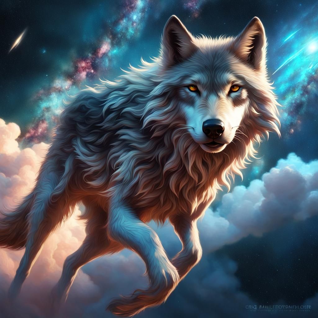 flying wolf - AI Generated Artwork - NightCafe Creator