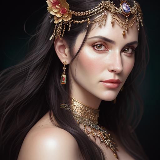 portrait of a beautiful young nemesis goddess - AI Generated Artwork ...
