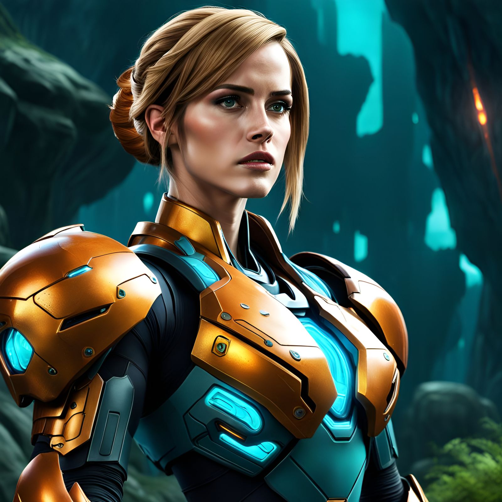 Emma Watson cosplay as SAMUS.