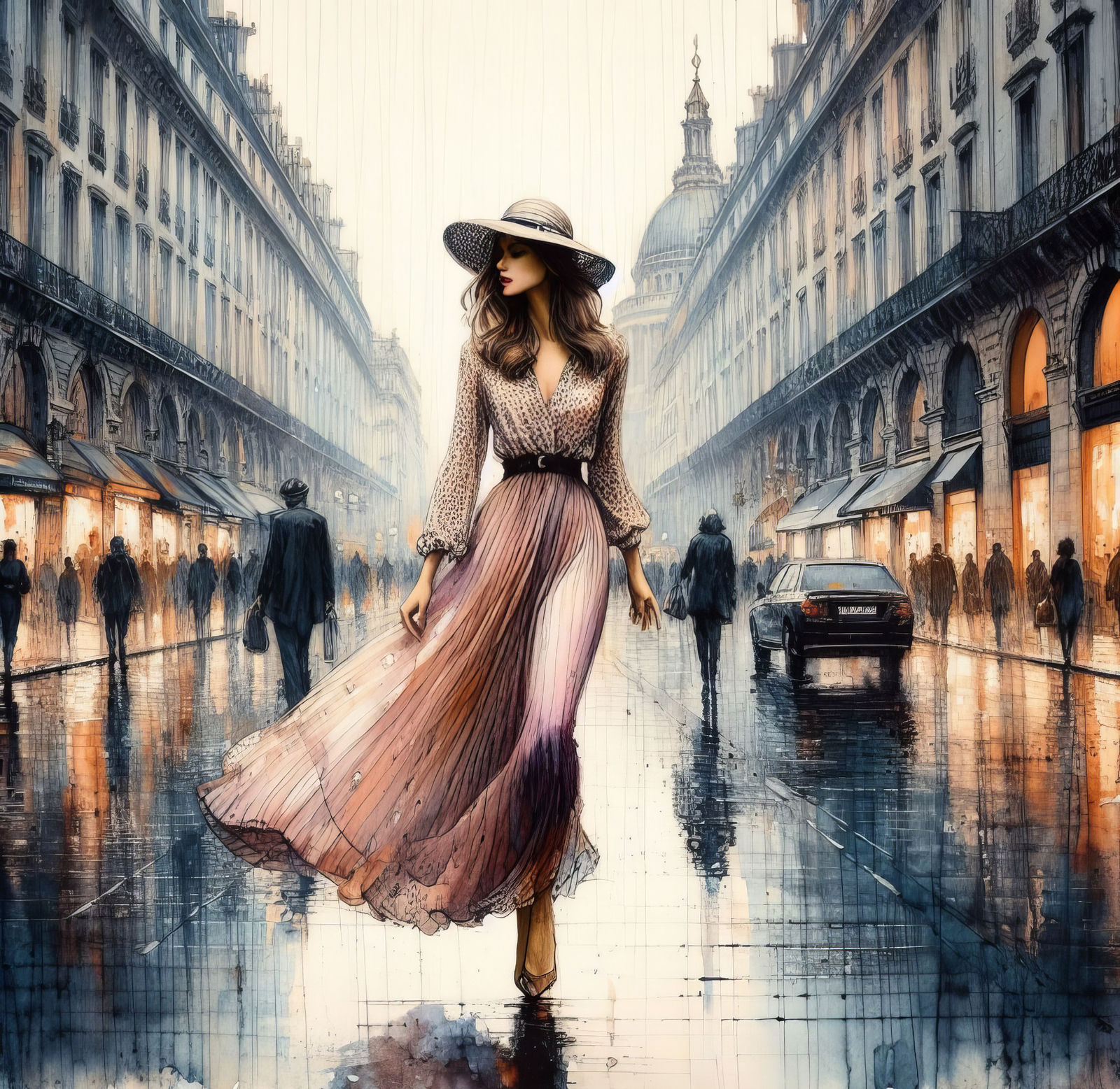 Strolling in Between Raindrops