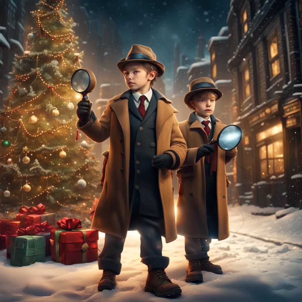 Christmas Detectives AI Generated Artwork NightCafe Creator