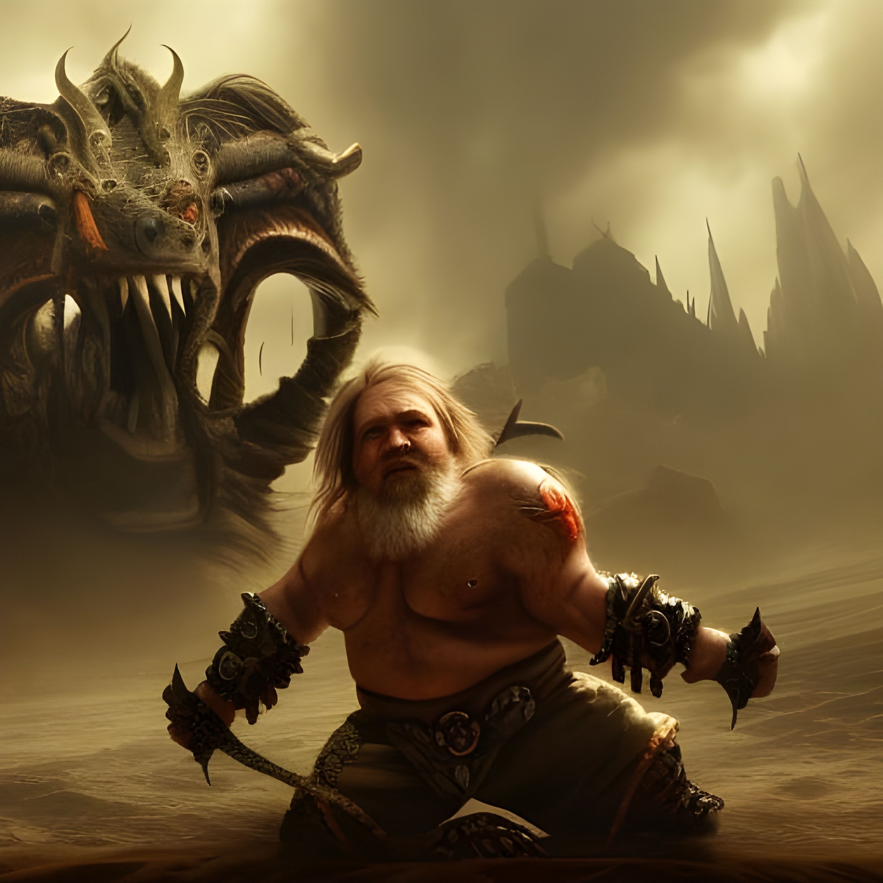 Dwarf Fighter Awaiting Battle - AI Generated Artwork - NightCafe Creator