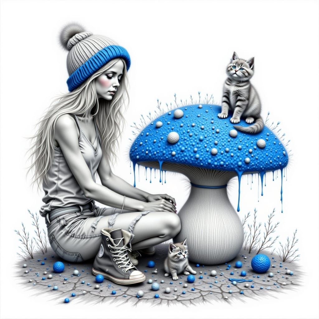 Whimsical Mushroom World