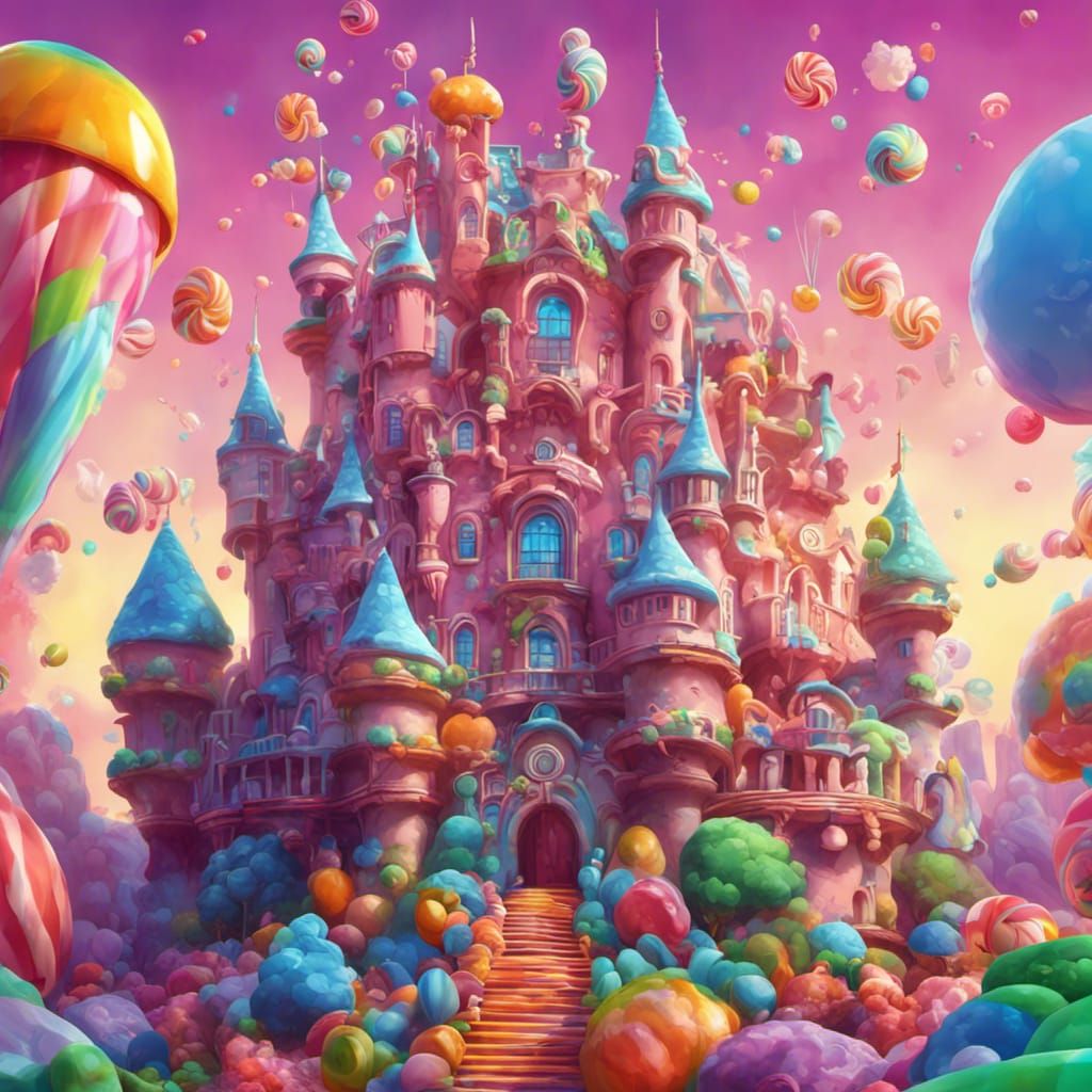 Psychedelic fantasy castle