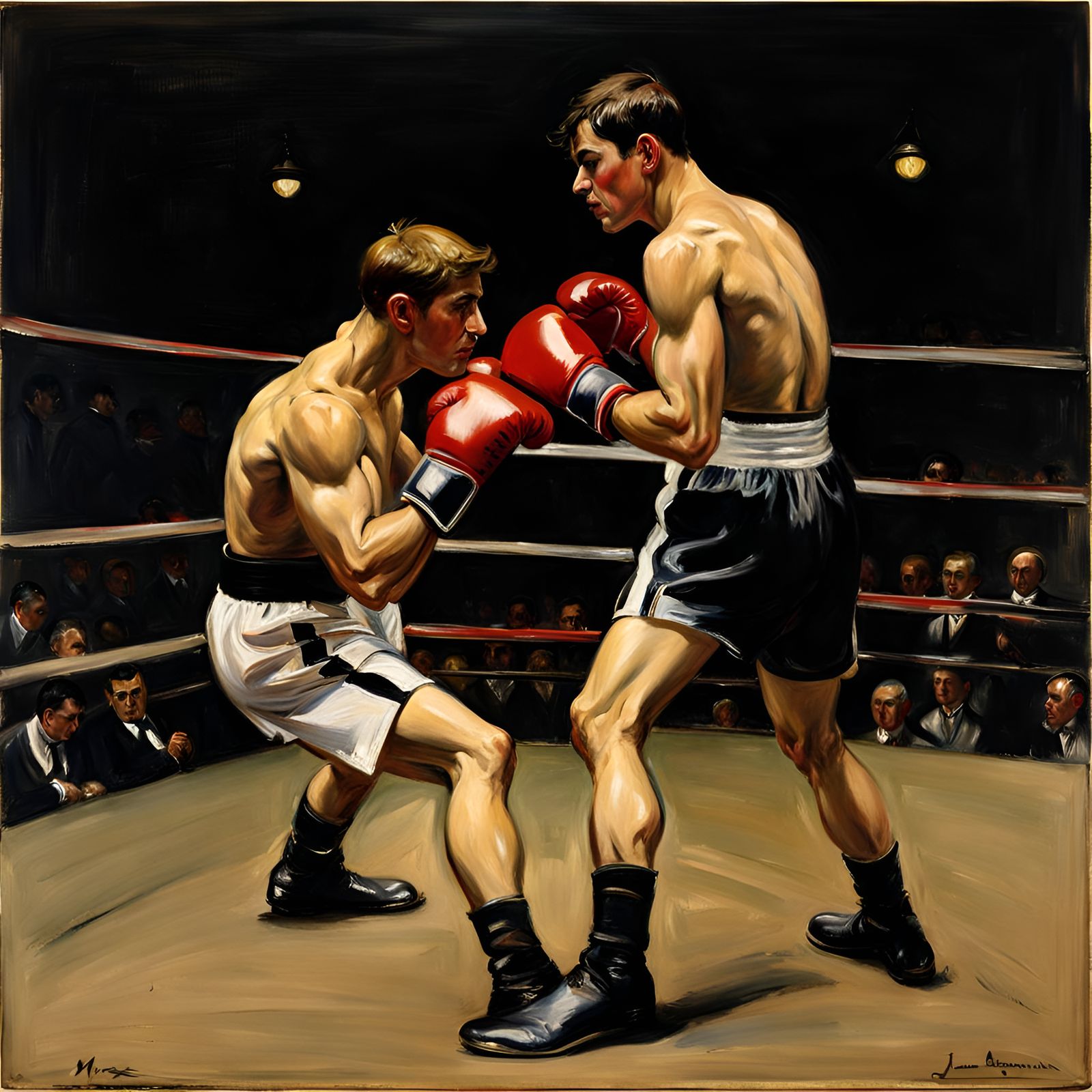 Boxing Match in the Berlin Sportpalast 1920 by Max Lieberman...