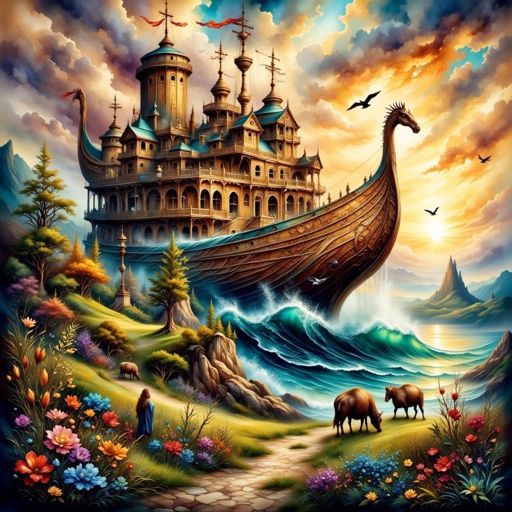 Noah's Ark Meets Howl's Moving Castle