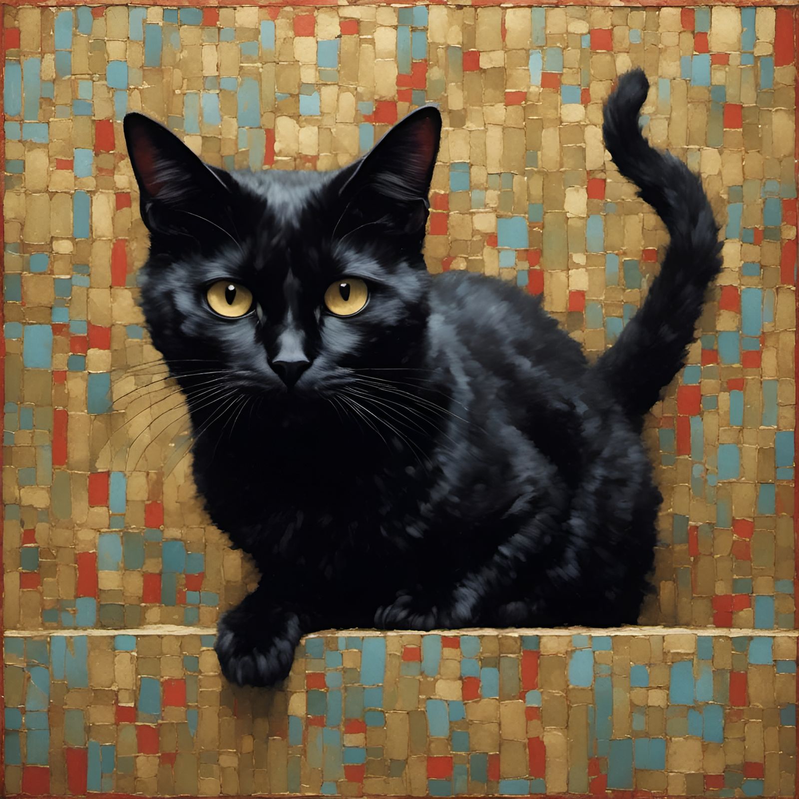 black cat, <lora:DreamMedium:1.0> 