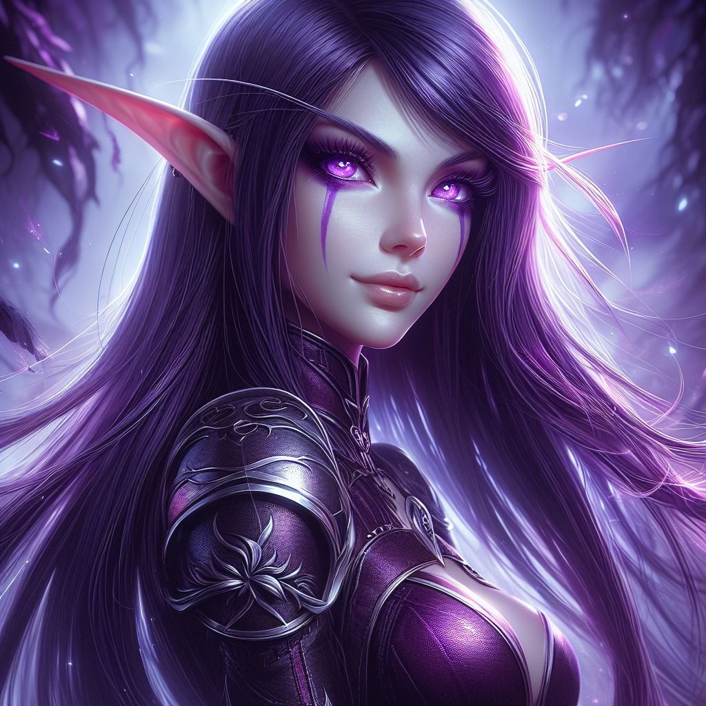 Purple Close Hair Blowing 11