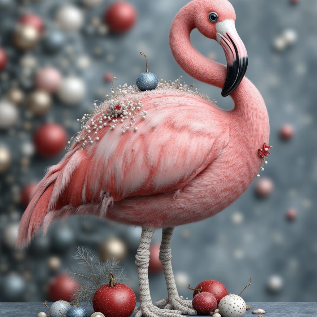 <lora:HOLIDAY MAGIC:1.0> flamingo