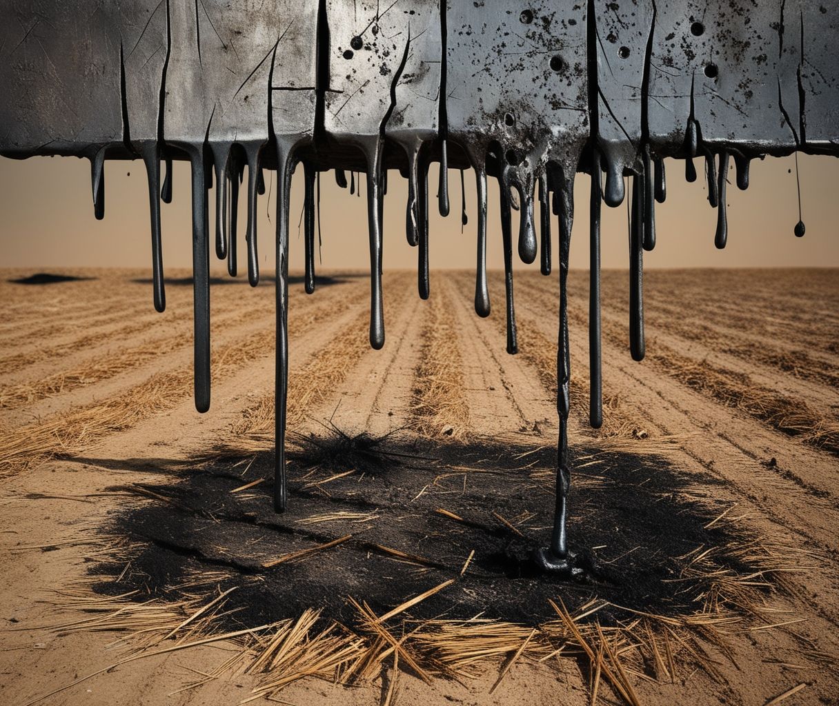 Landscape with straw #4