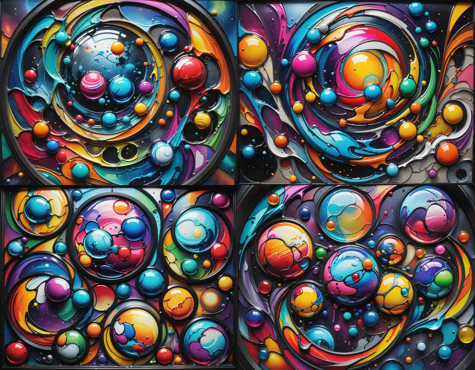Planets in stained glass