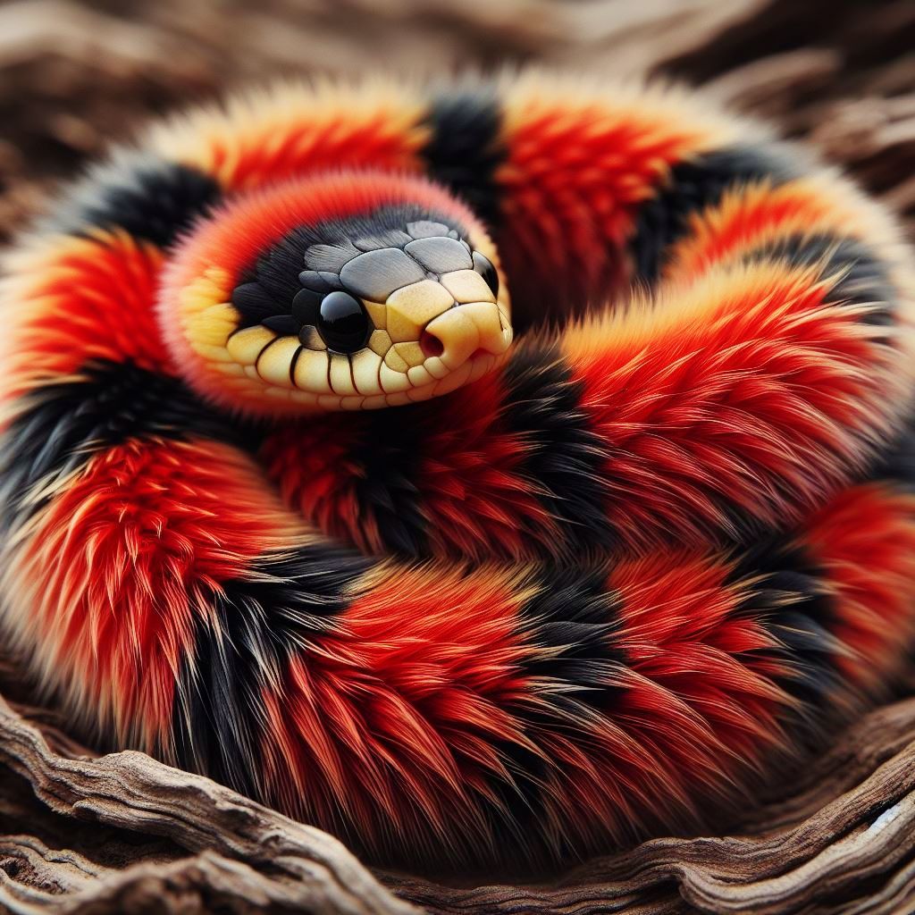 Fluffy Snake - AI Generated Artwork - NightCafe Creator