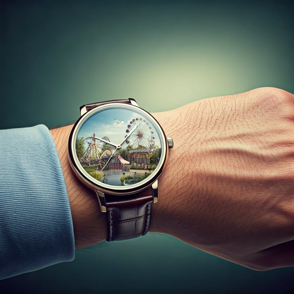 Dreamlike Timepiece in Vibrant Colors