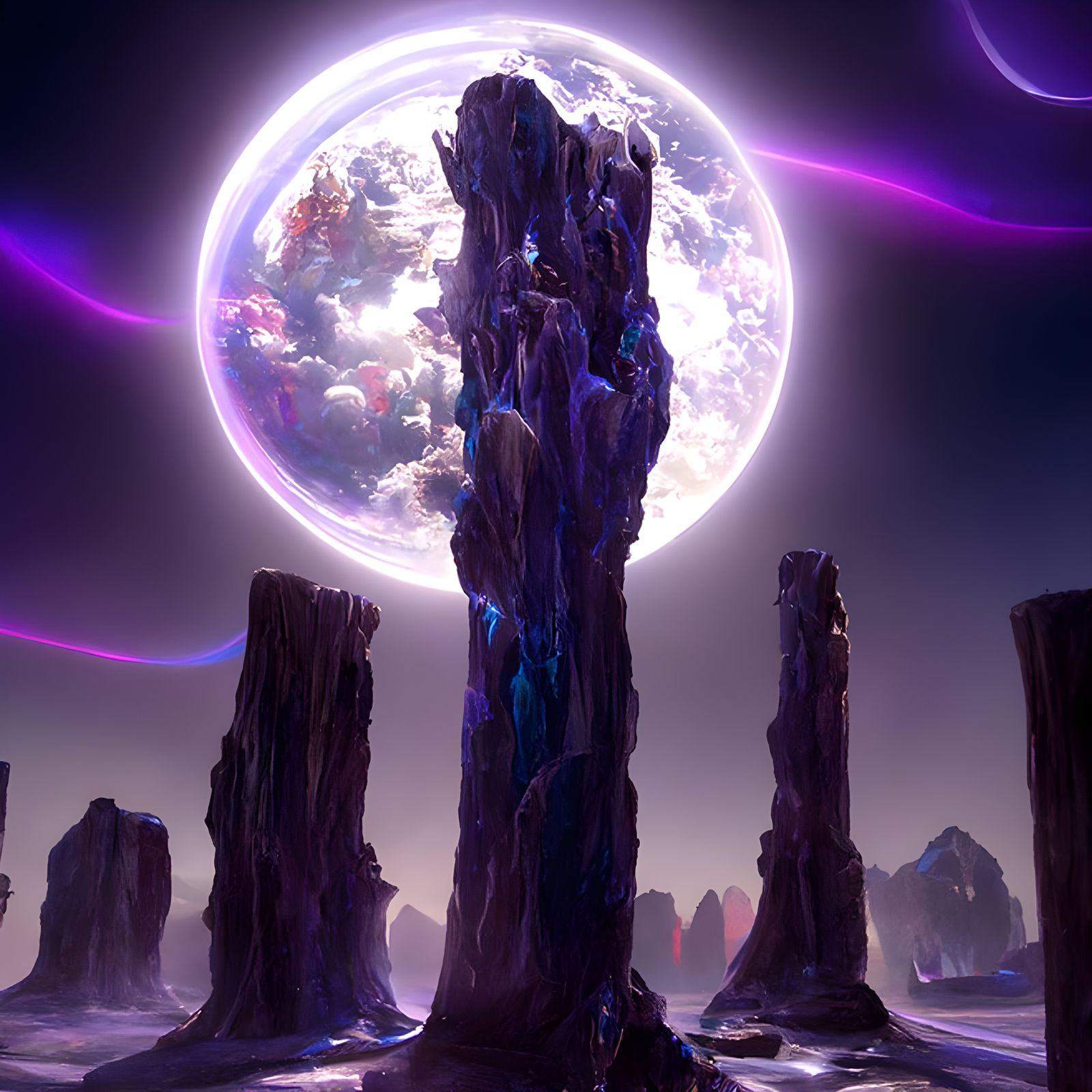 Pillars at night  by @ZeArtist