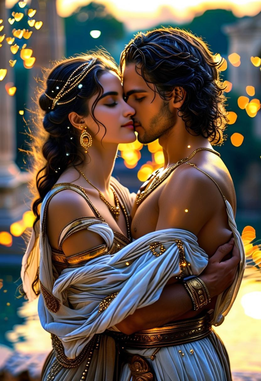 surrounded by fireflies