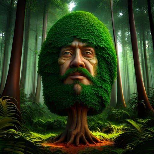 Tree with mustache   by @David Myers