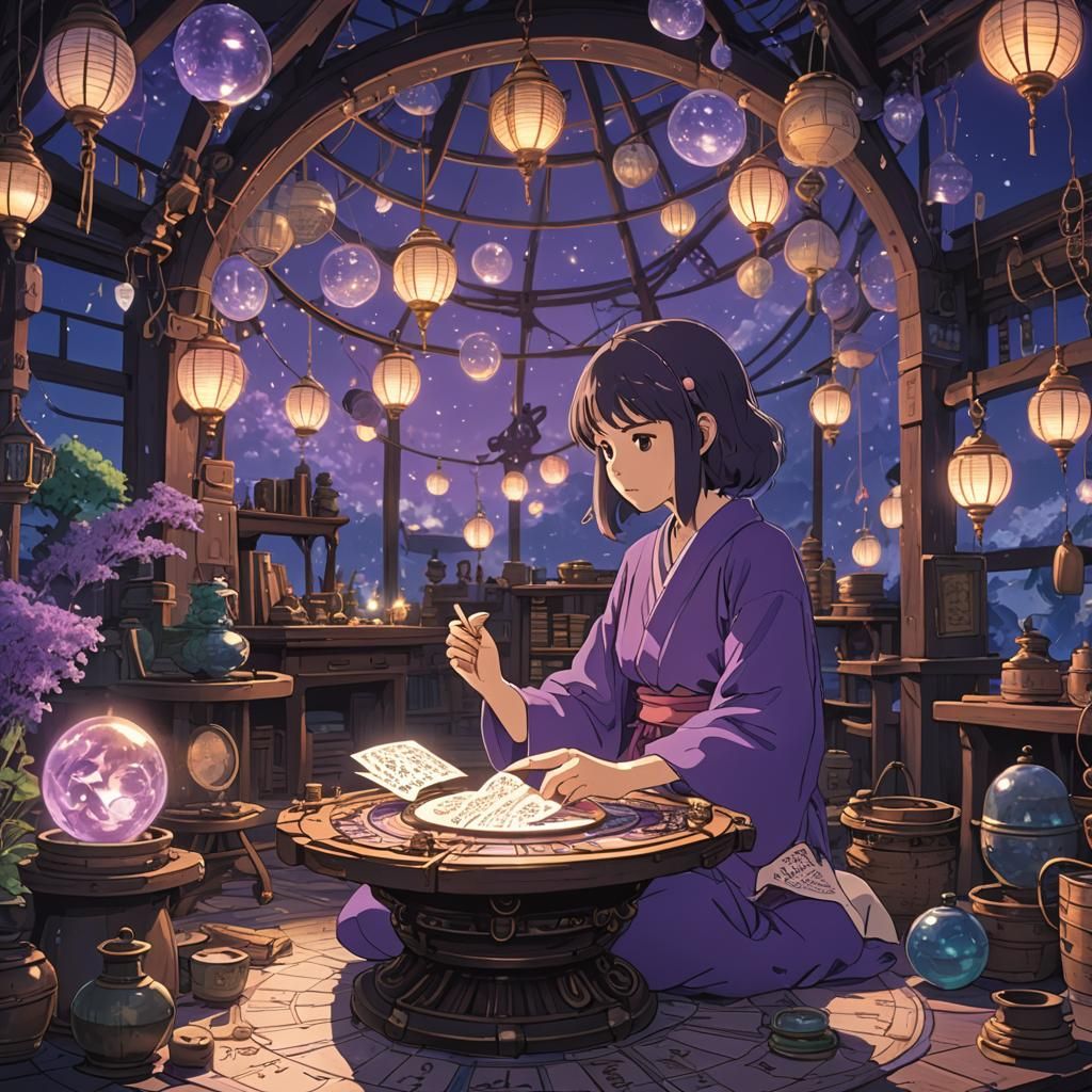 Fortuneteller in purple