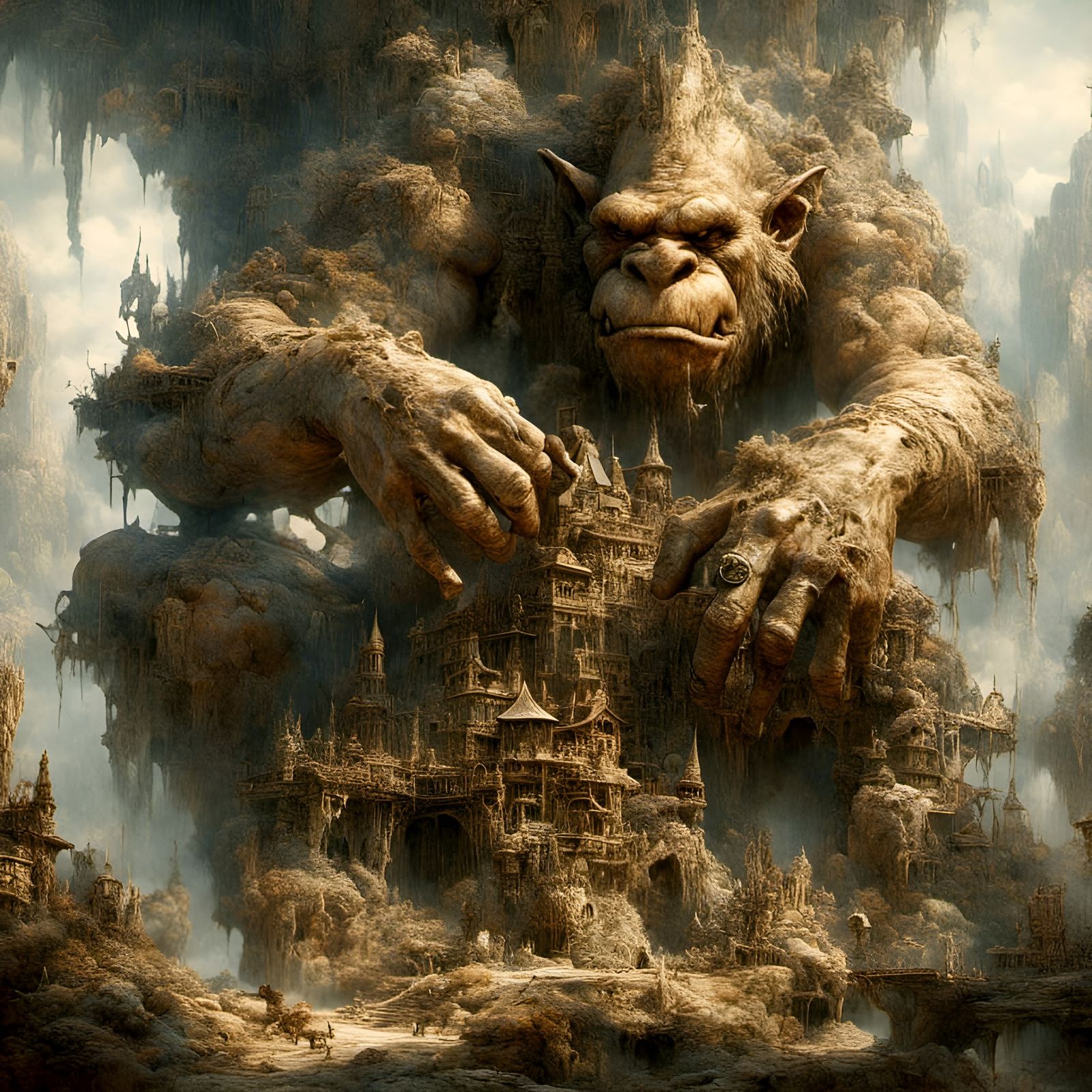 Epic massive troll :: 16k :: high contrast <lora:LapiCoherent:1.0> extremely details, 16k resolution, intricate <lora:LapiDark:1.0>