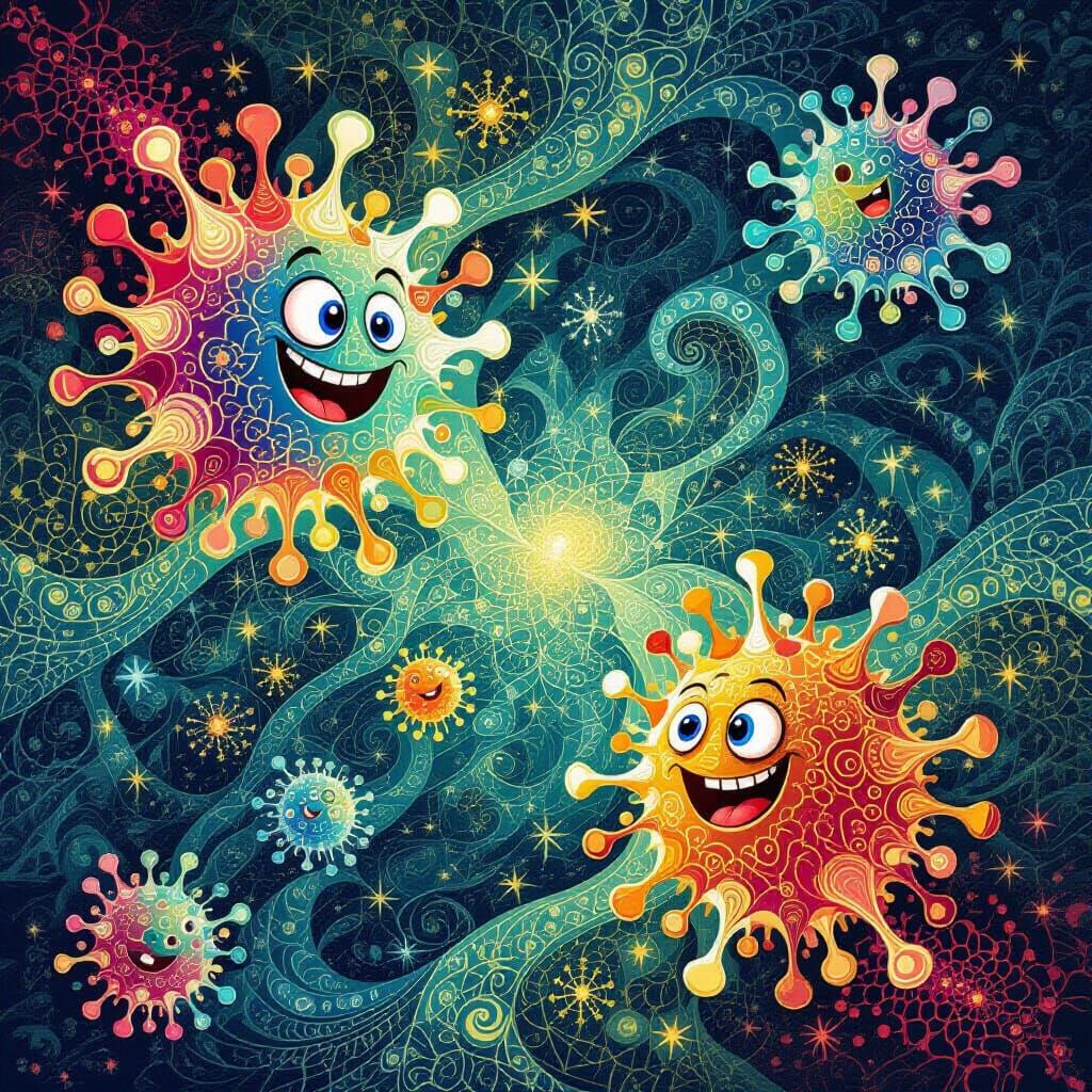 Microbes laughing at human  by @Steve Dufour