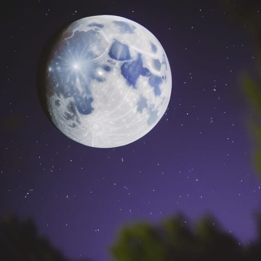 starry moonlit sky