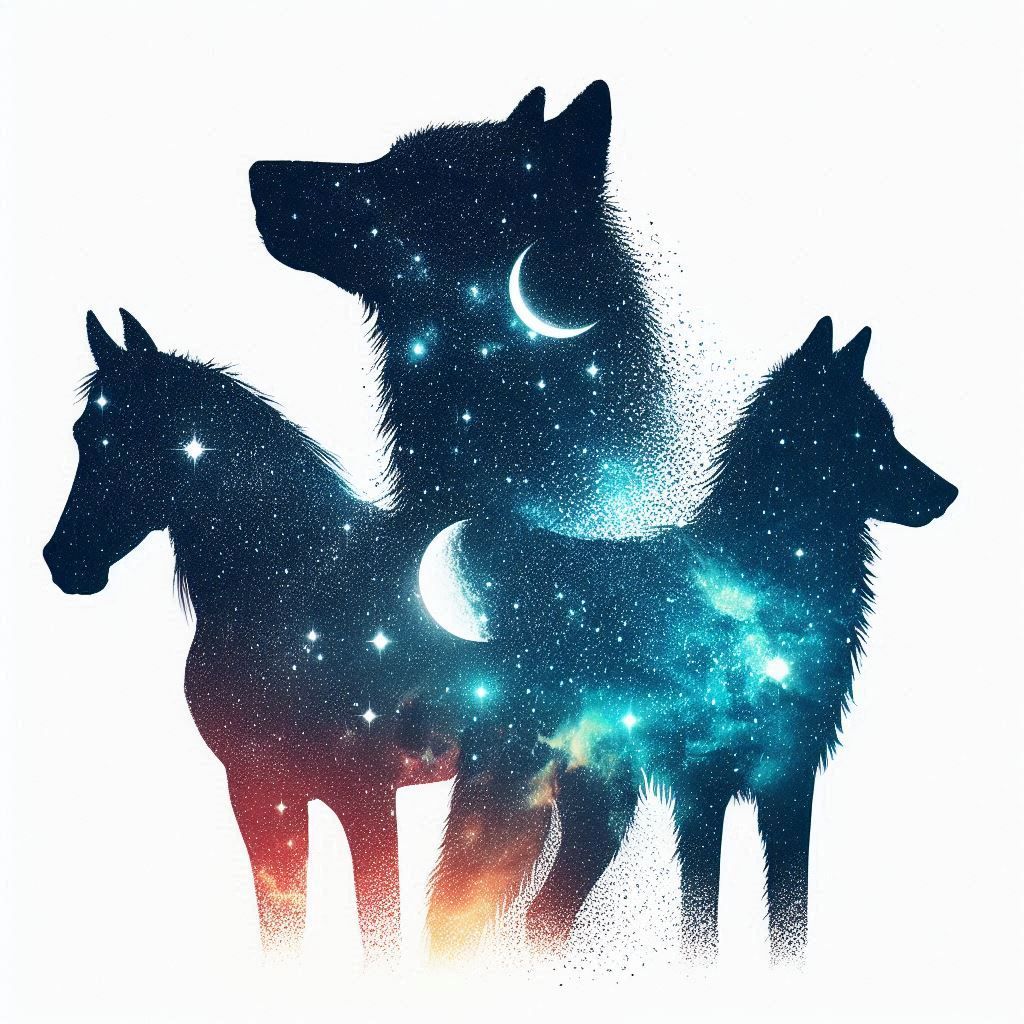 double exposure beautiful fantasy DALL-E 3 portrait landscap...