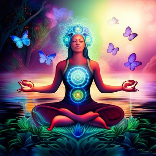 AWAKENING THE CHAKRAS - AI Generated Artwork - NightCafe Creator