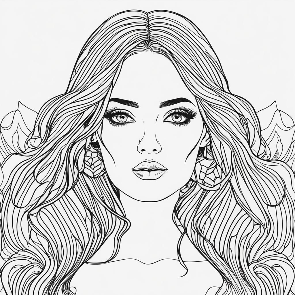 Line Art Portrait #3 - AI Generated Artwork - NightCafe Creator