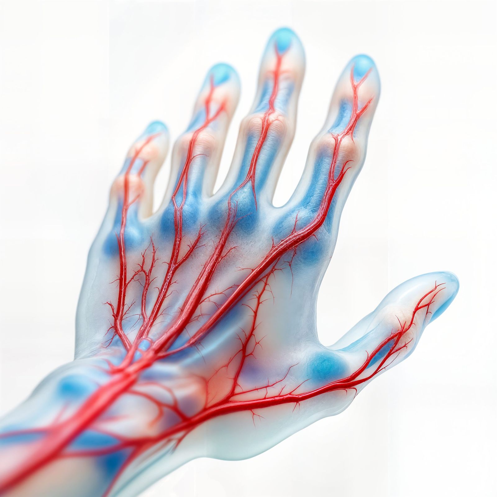 Surreal Medical Model in Neon Veins