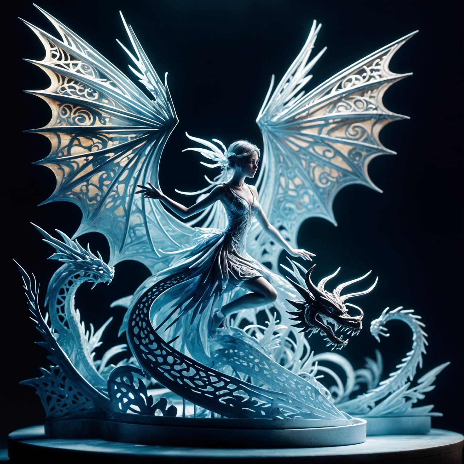 kirigami, an fairy and the dragon ,