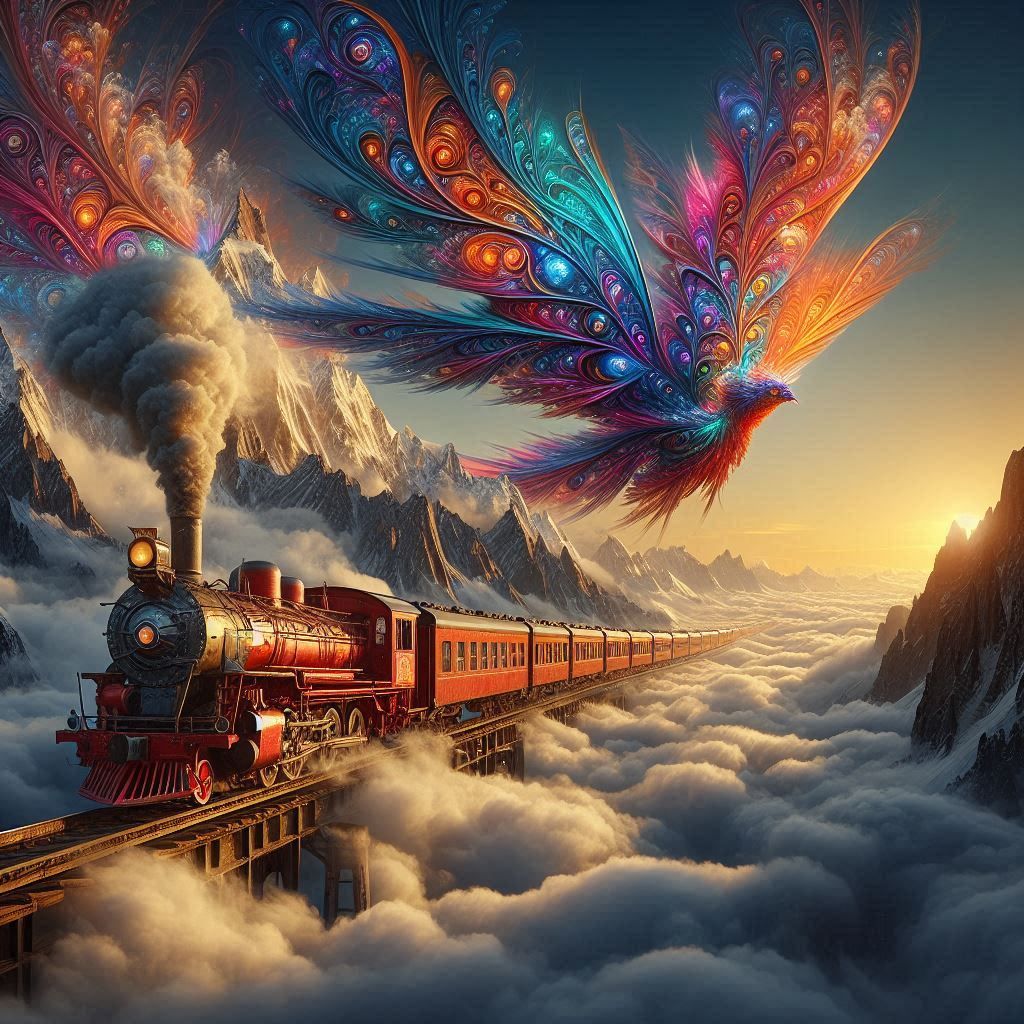 Magic Train and Fractal Bird