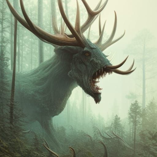 The majestic antlerbeast