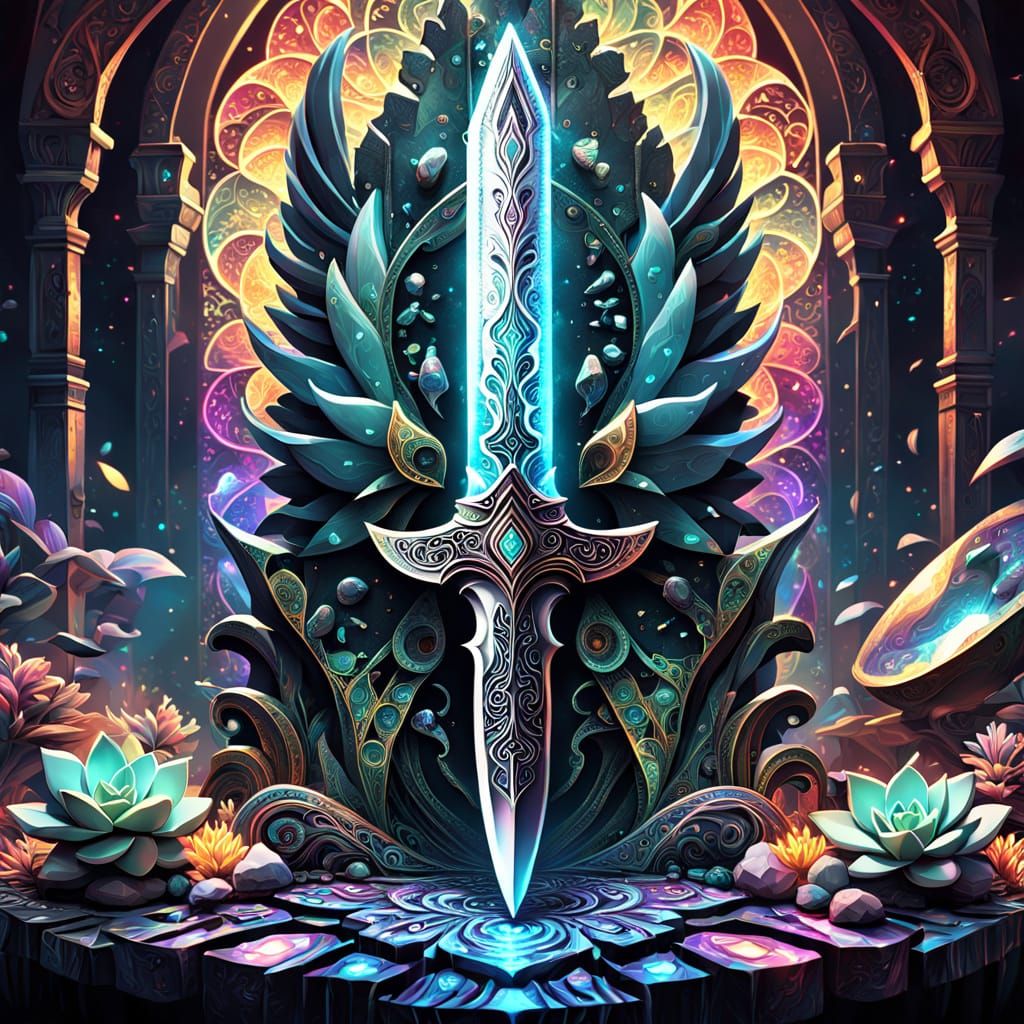 Epic Fantasy Altar in a World of Fractal Wonder