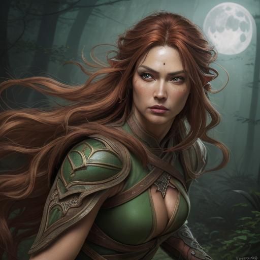 Wood Elf Archer Seeking Target.