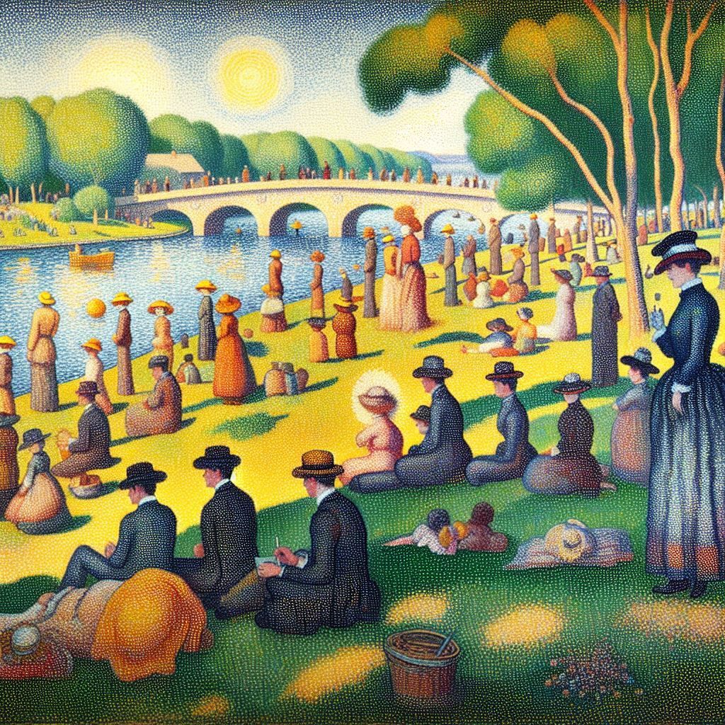 An Afternoon at Grande Jatte, Style of George Seurat. 🌸🍦