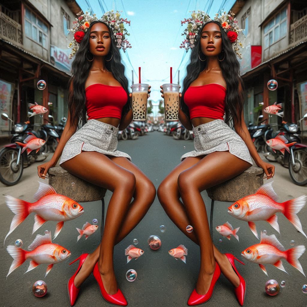 Bubble tea in the street