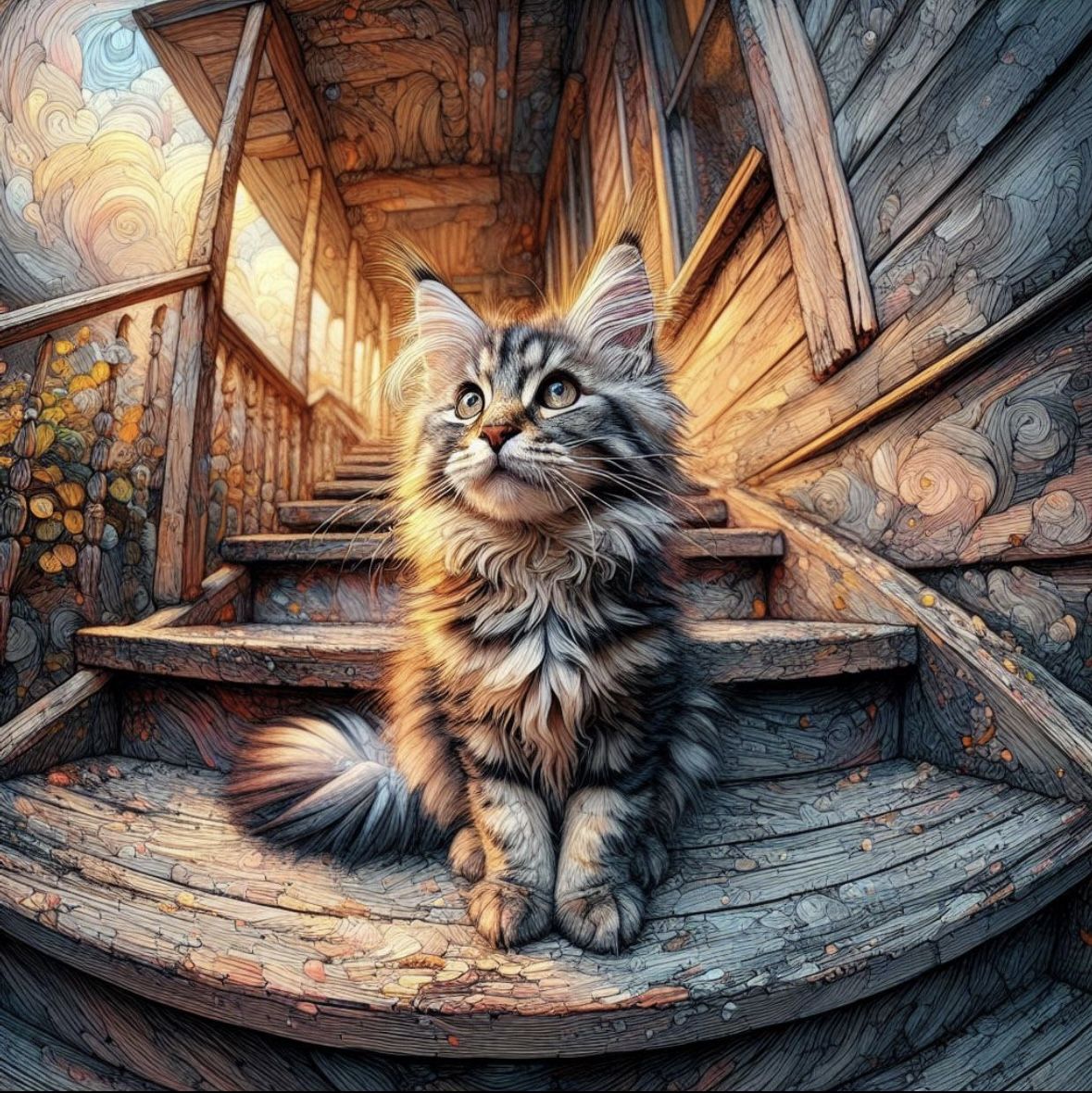 Porch Cat   by @19Cats