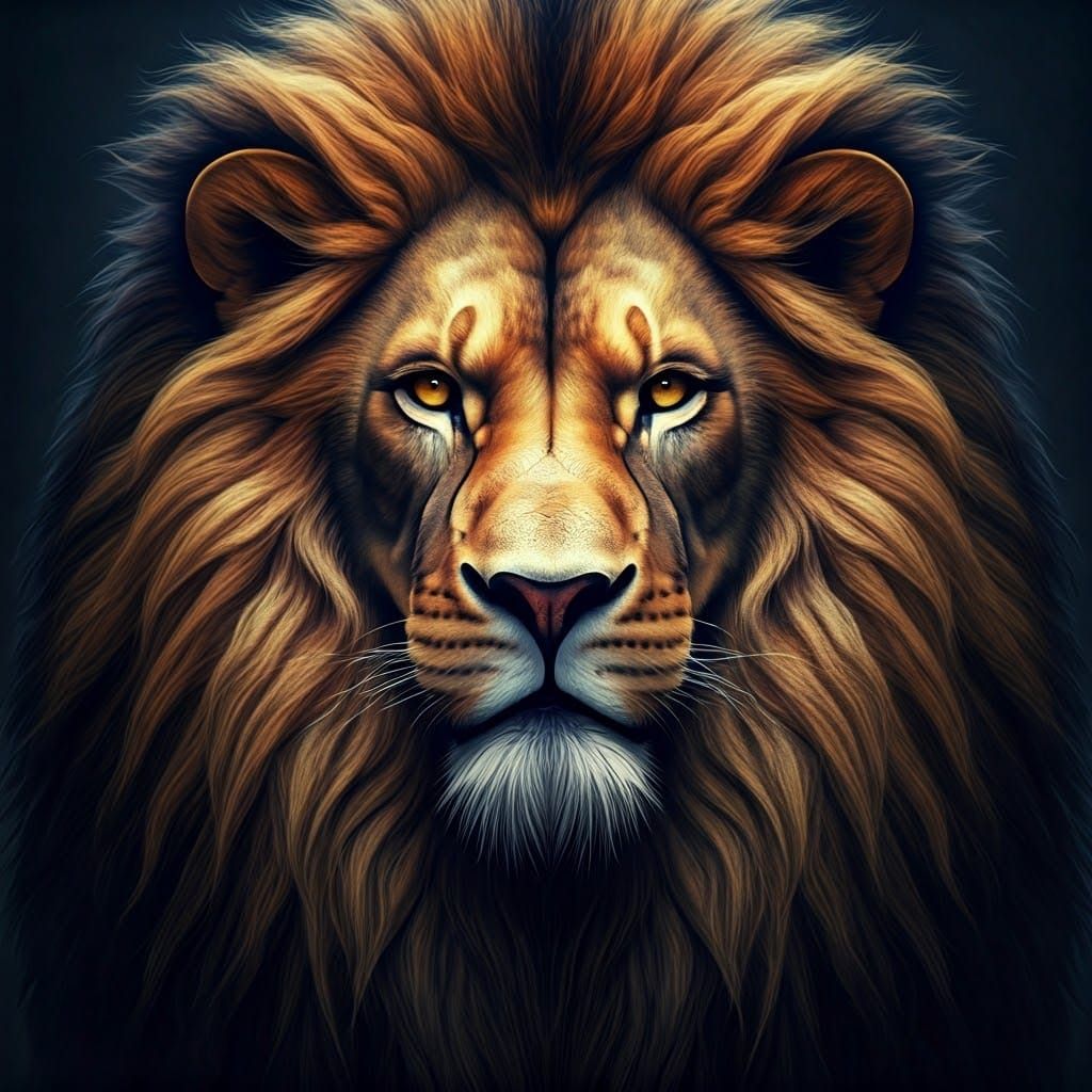 Majestic Lion Portrait in 8K Resolution