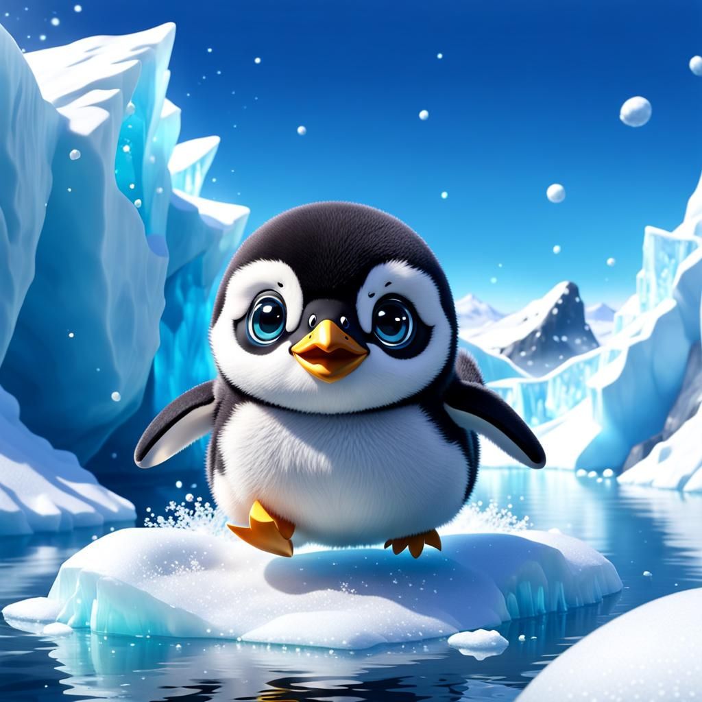 Cute South Pole Penguin - AI Generated Artwork - NightCafe Creator