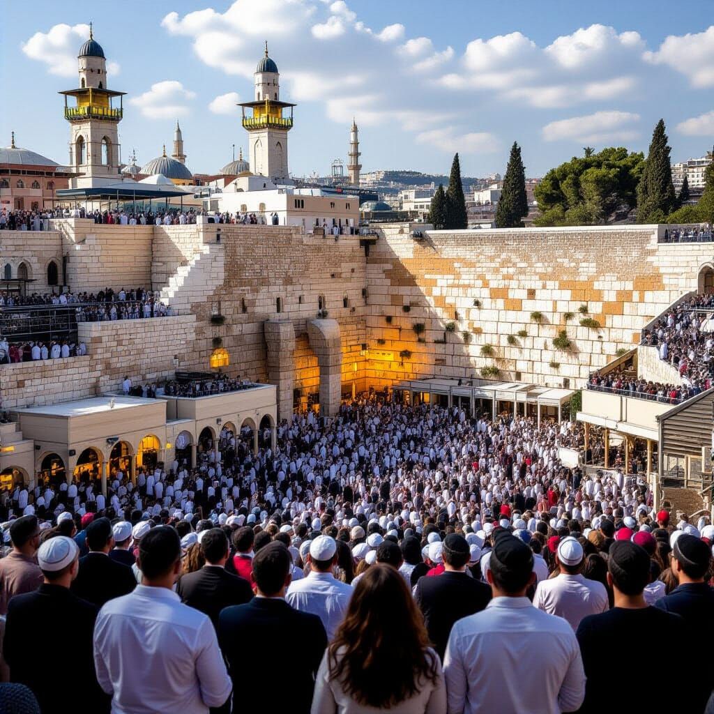 Joyful Prayer at the Western Wall