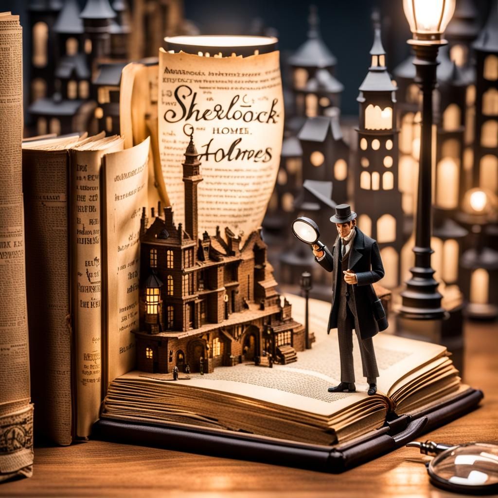 Pop up detective from the novel book SHERLOCK HOLMES