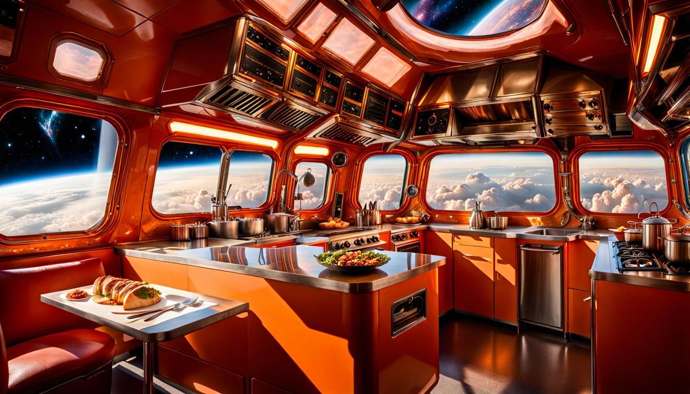 Futuristic Food Truck Kitchen