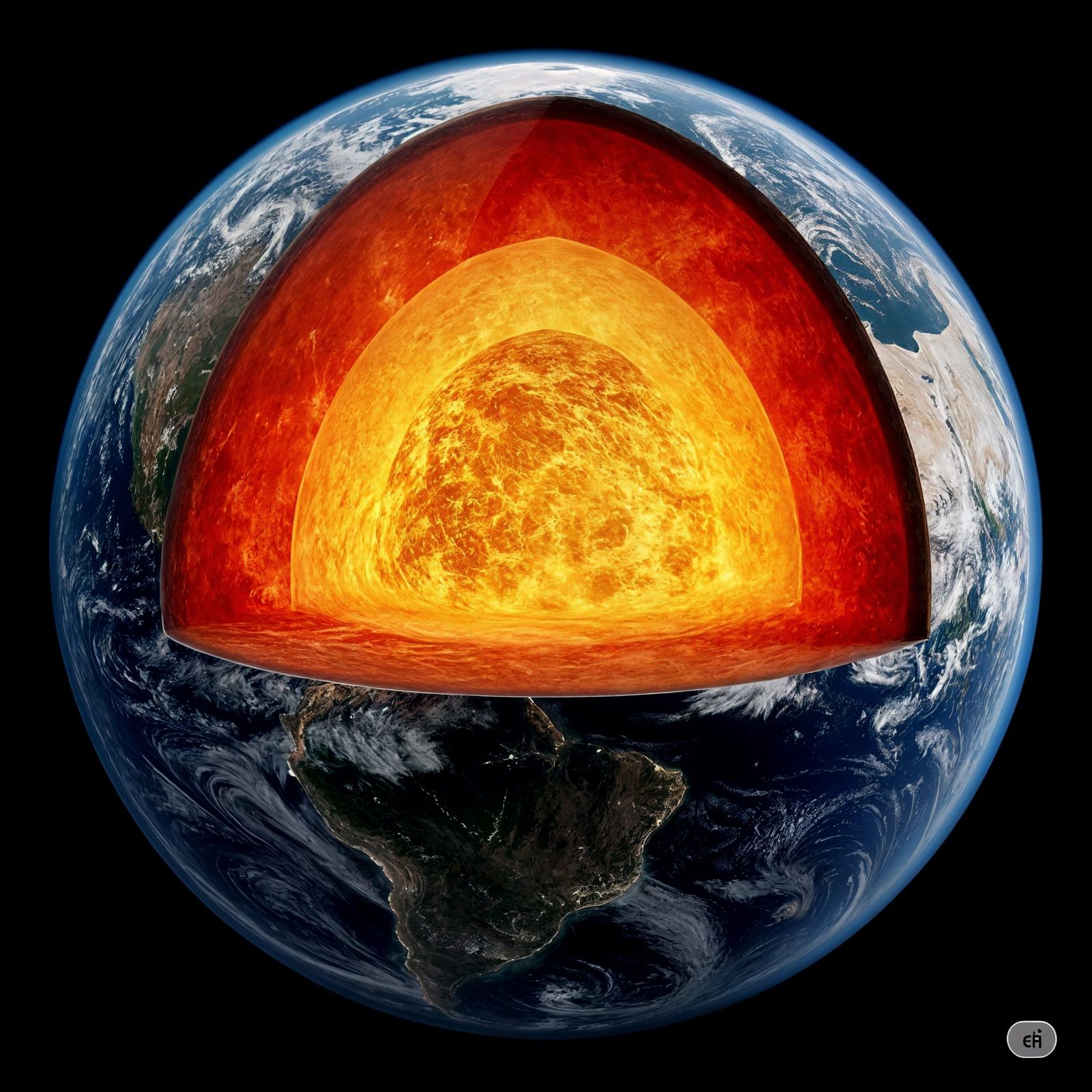 Mostly BLUE on the Outside, but fiery ORANGE inside...