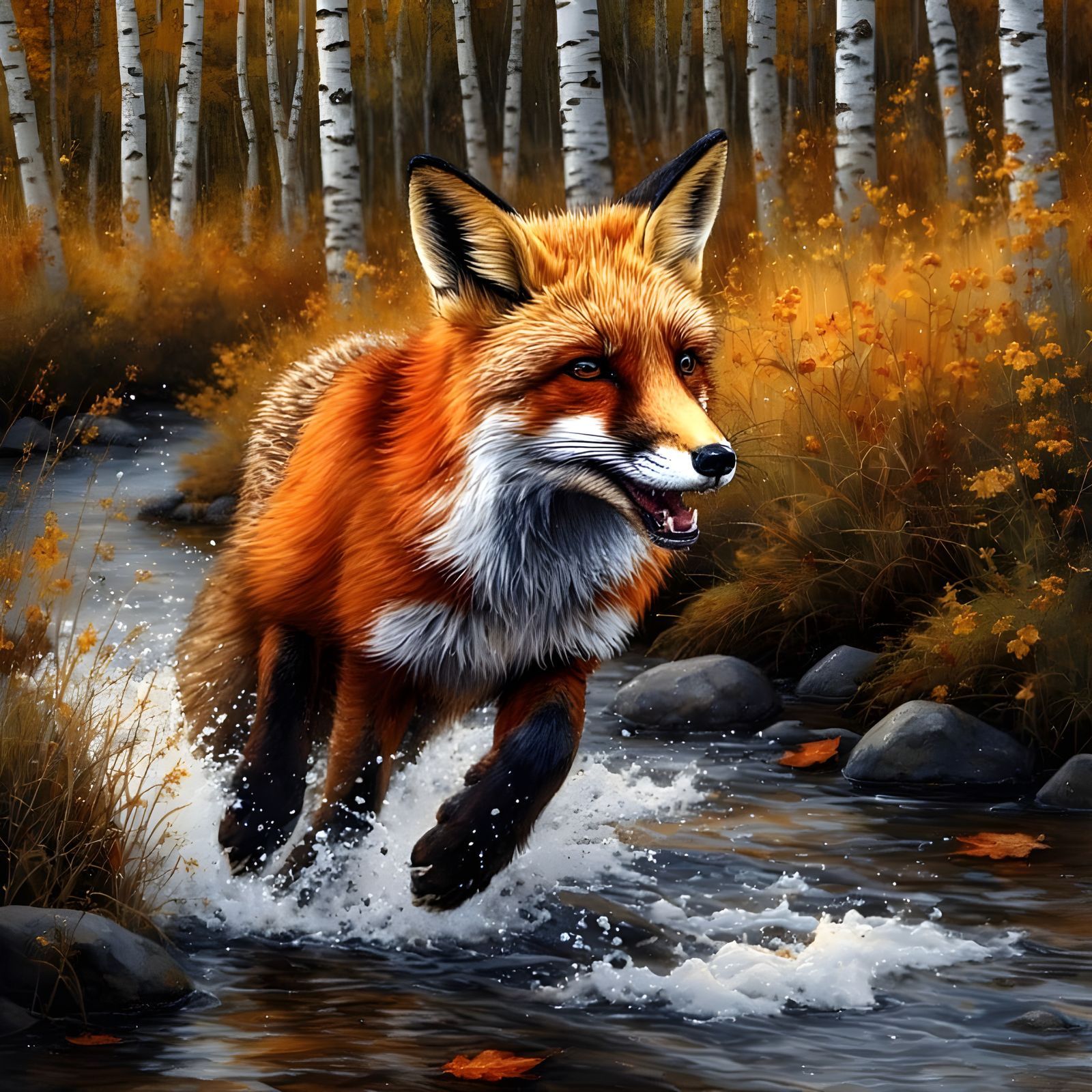 Red Fox with the Autumn Zoomies