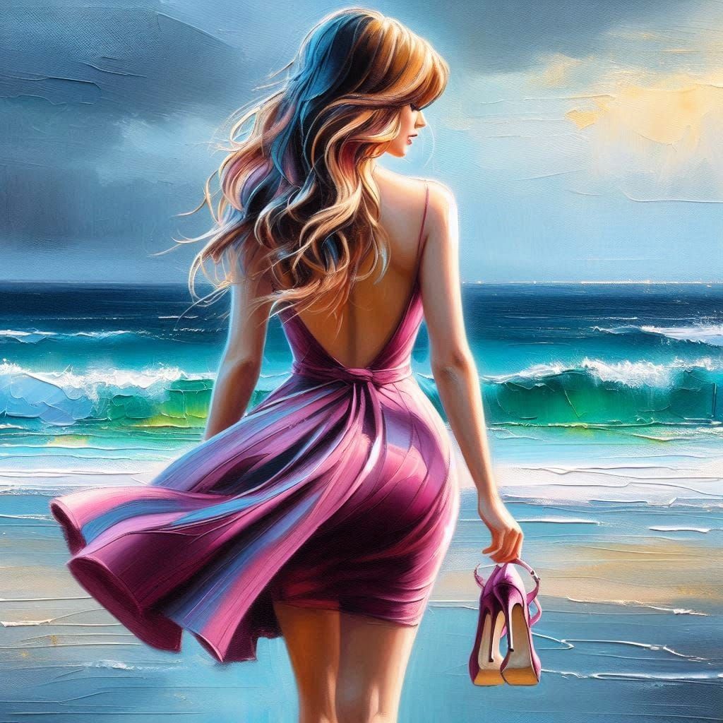 the belle of the ball, she swirled and twirled the night away . . . sunrise on the beach