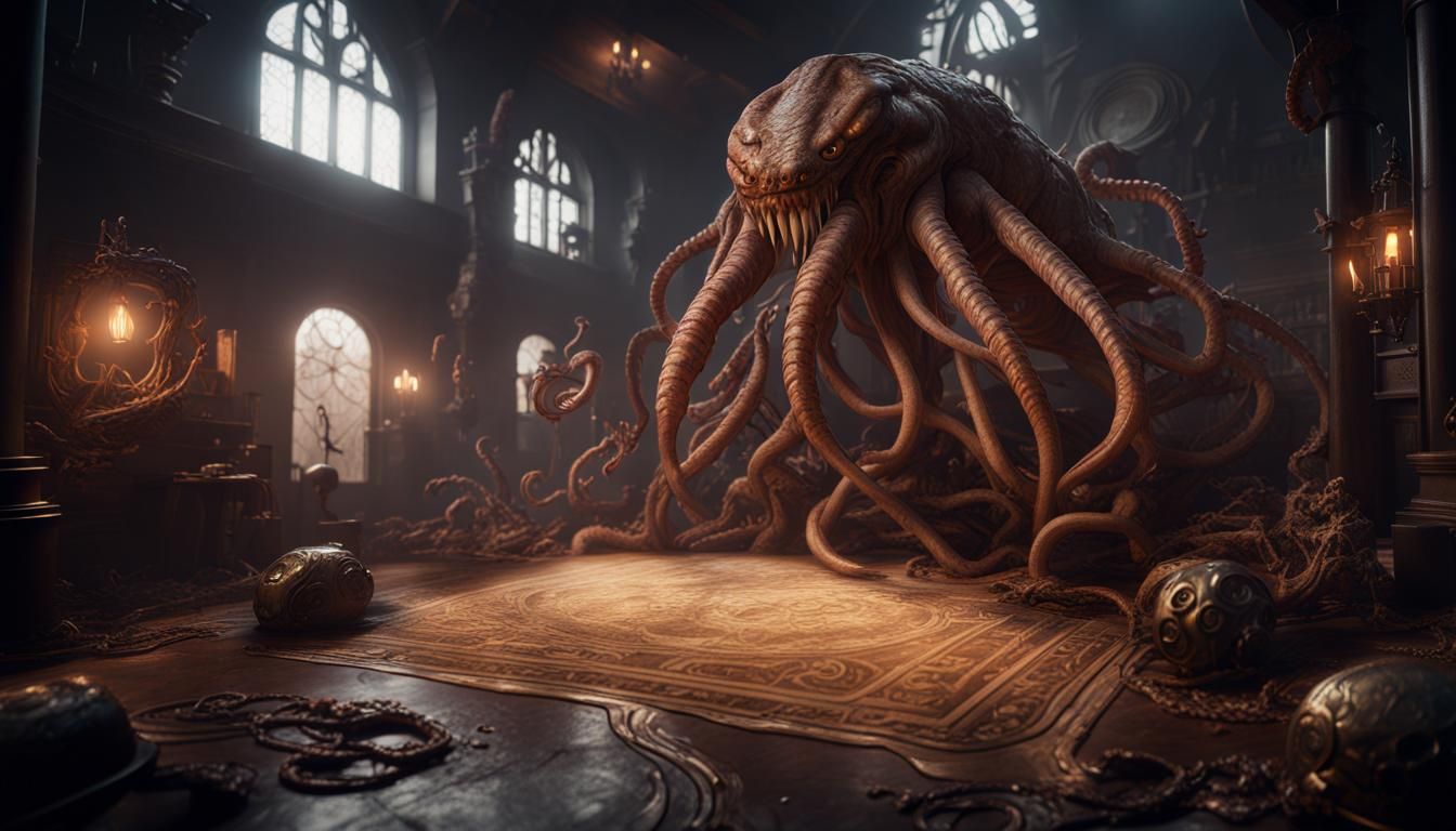 Metallic Eldritch Horror - AI Generated Artwork - NightCafe Creator